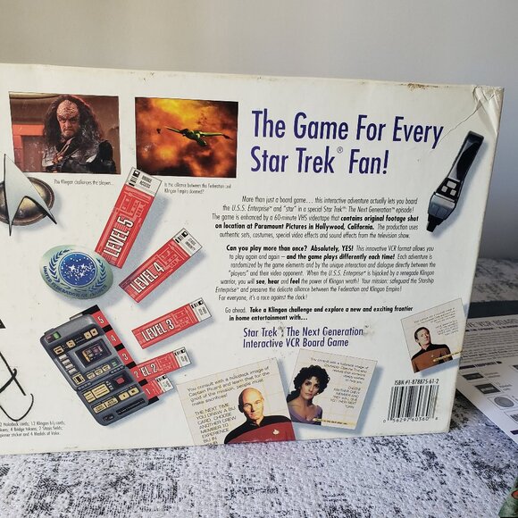 1993 Star Trek Next Generation Klingon Interactive VCR VHS Board Game - Picture 11 of 16